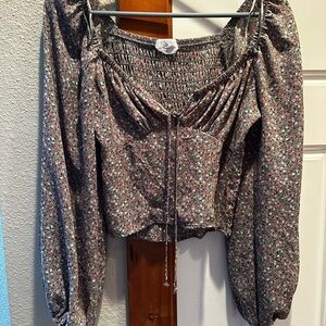 Sienna Sky Floral Blouse with Long Sleeves